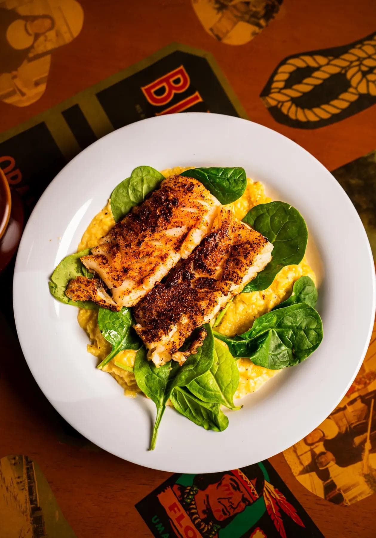 Cajun Fish & Cheese Grits